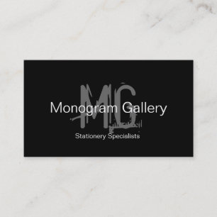 Grunge Monogram Customisable Business Card