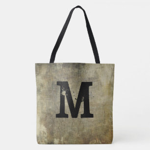 Grunge Monogram, You Customise, Tote Bag