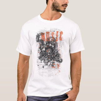 Grunge Music Chaos - Urban Skull Design T-Shirt