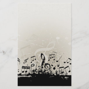 Grunge Music Design Stationery