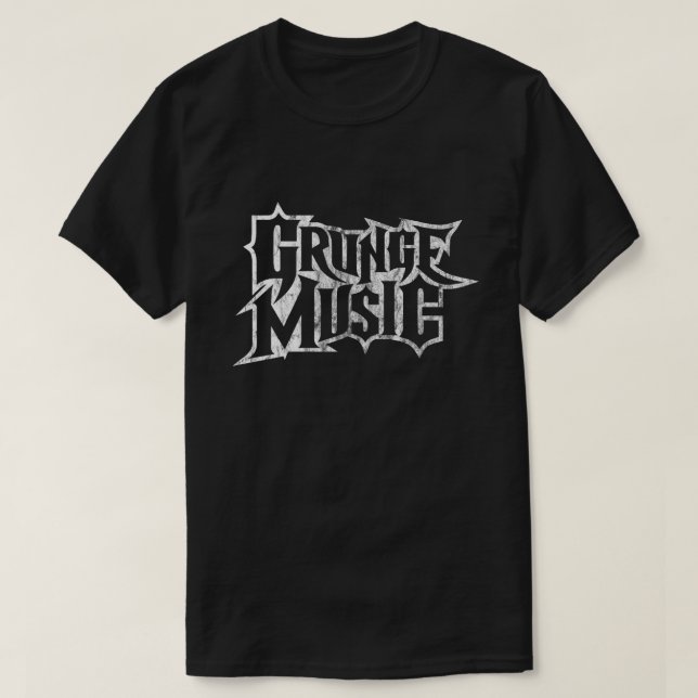 Grunge Music (distressed) T-shirt (Design Front)