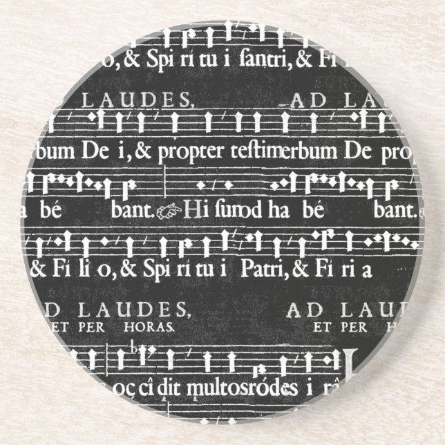 grunge music notes coaster (Front)