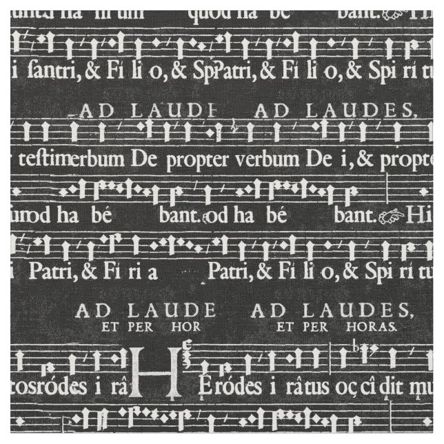 grunge music notes fabric (Close Up)