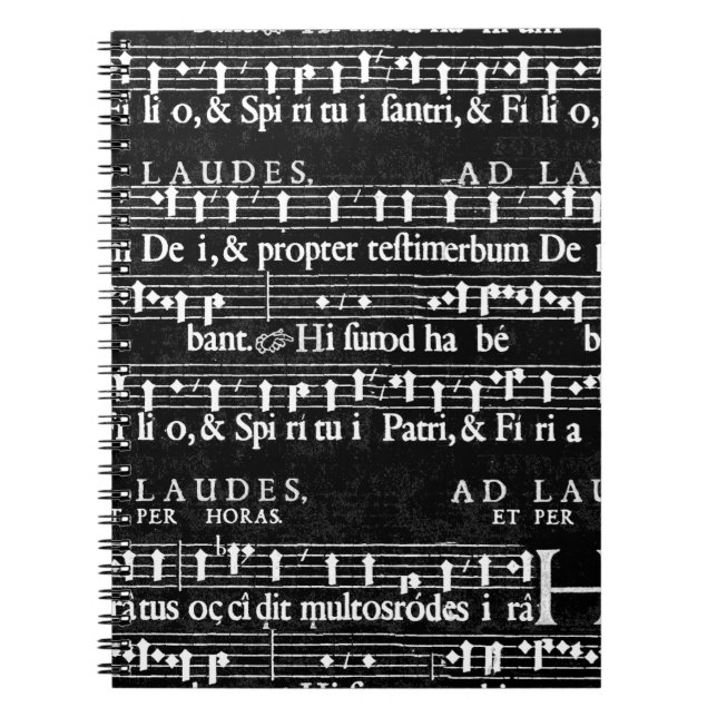 grunge music notes notebook (Front)