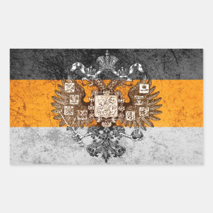 Grunge Nationalist Russia Flag Rectangular Sticker