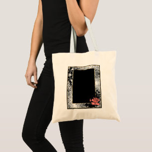 Grunge oldish retro vintage rose coral flowers flo tote bag
