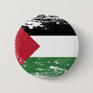 Grunge Palestine Flag 6 Cm Round Badge
