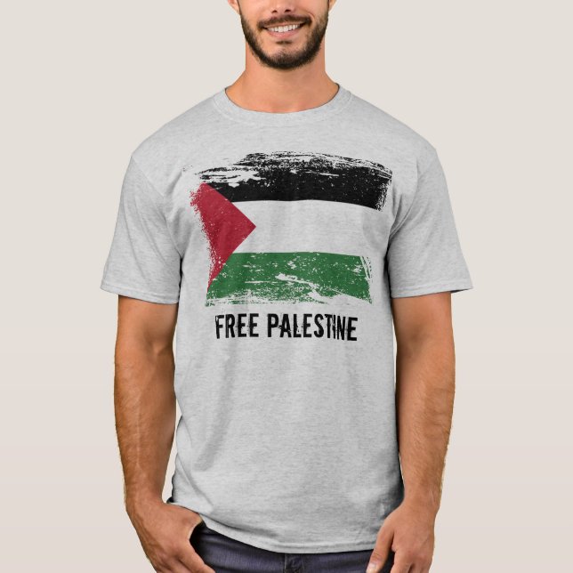 Grunge Palestine Flag T-Shirt (Front)