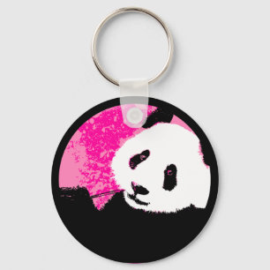 grunge panda. key ring
