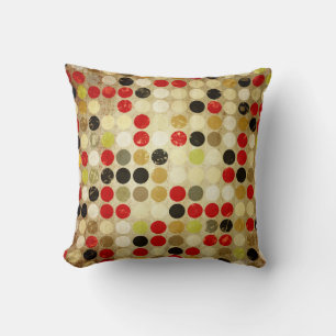 grunge paper background with colored circles patte cushion
