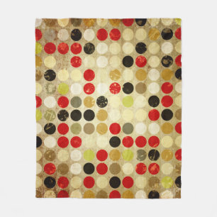 grunge paper background with colored circles patte fleece blanket