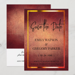 Grunge Patina vintage background Save The Date