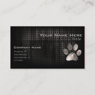 Grunge Paw Print Business Card