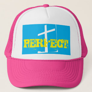 grunge PERFECT lettering & Cross   Trucker Hat