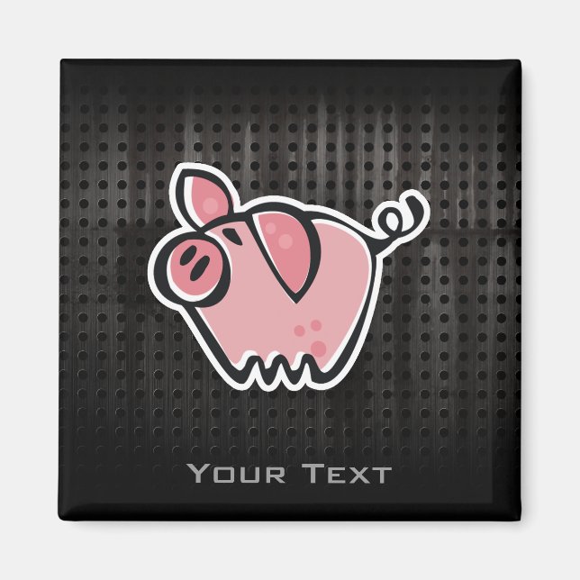 Grunge Pig Magnet (Front)