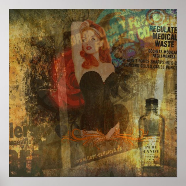 grunge pin-up poster (Front)