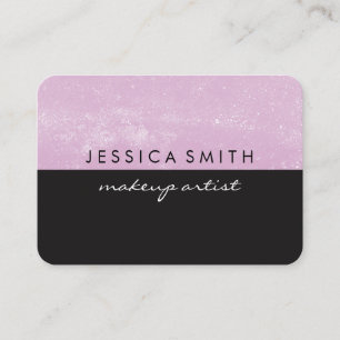 Grunge Pink Black Two Tone Business Card
