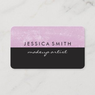 Grunge Pink Black Two Tone Business Card