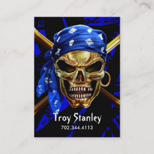 Grunge Pirate Business Card template