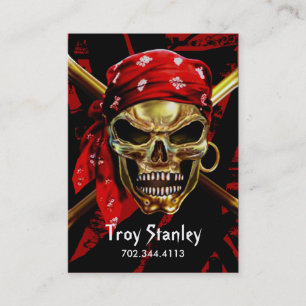 Grunge Pirate Business Card template