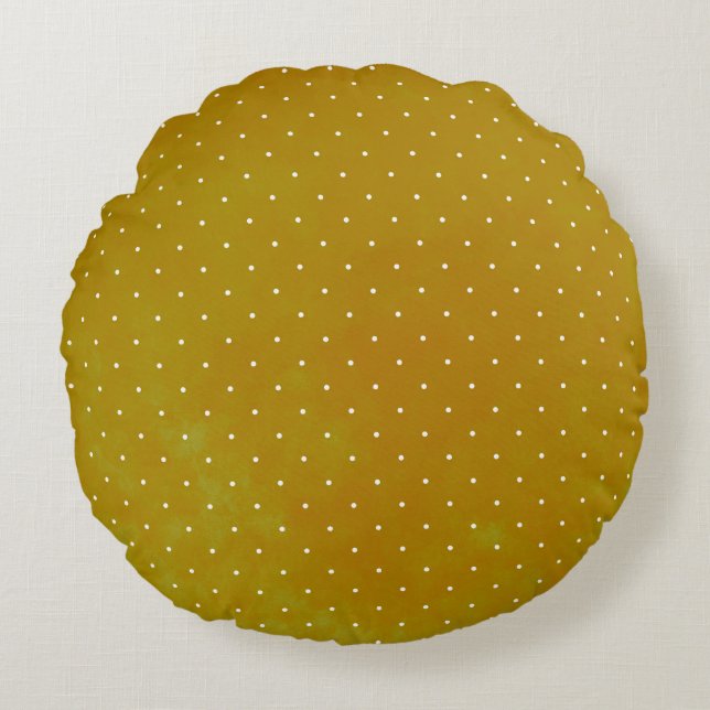 Grunge polka dot: watercolor background round cushion (Front)