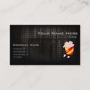 Grunge Popcorn Business Card