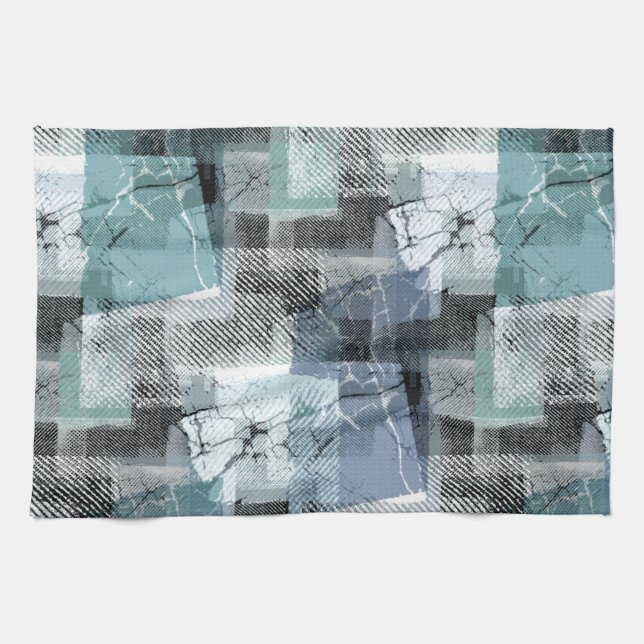 Grunge print. tea towel (Horizontal)