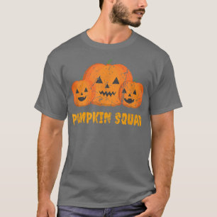 Grunge Pumpkin Squad Design Halloween Jack O Lante T-Shirt