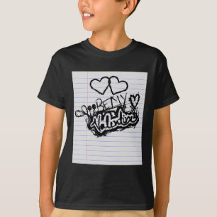 Grunge Punk Be My Valentine School Notebook Paper T-Shirt