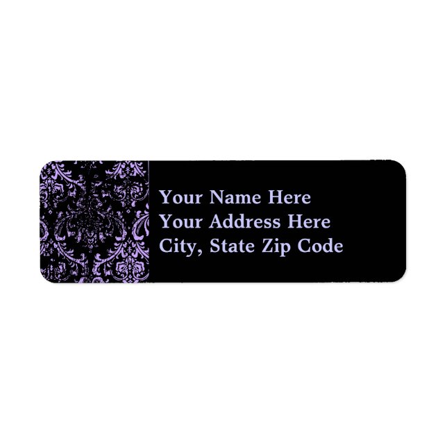 Grunge Purple Damask (Front)