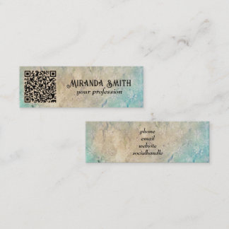 Grunge QR Code  Mini Business Card