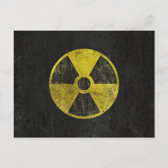 Grunge Radioactive Symbol Postcard (Front)