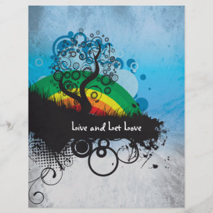 Grunge Rainbow Tree Customisable Flyer