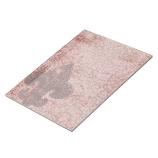 Grunge Red Fluer De Lis Goth Legal Notepad