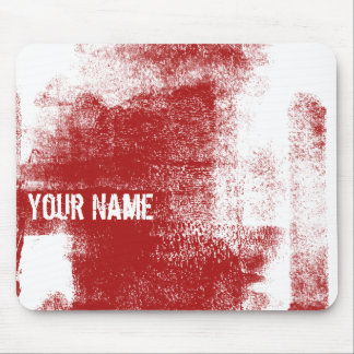 Grunge Red Paint Mouse Pad