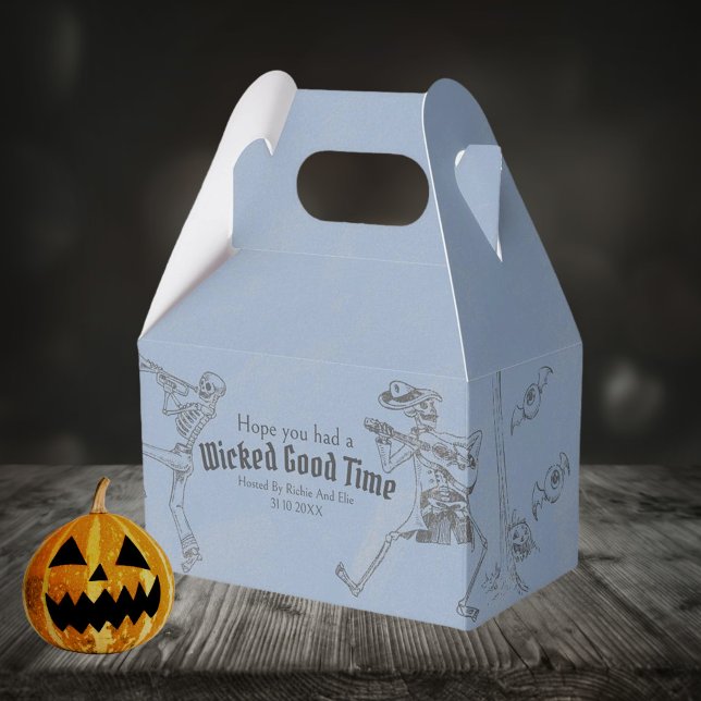 Grunge Retro Black Halloween Party Favour Box (Creator Uploaded)