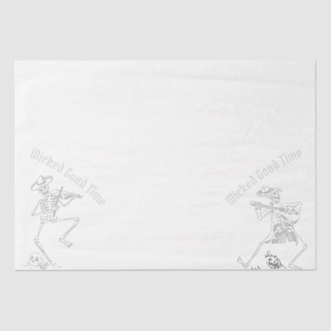 Grunge Retro Black Halloween Party Tissue Paper (Front)