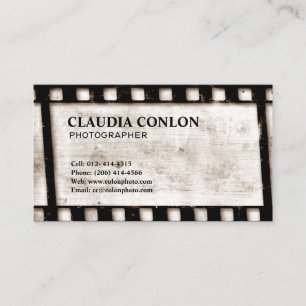 Grunge Retro Film Movie Maker/Director  Business Card