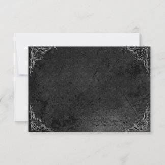 Grunge Rose Damask Gothic Note Card