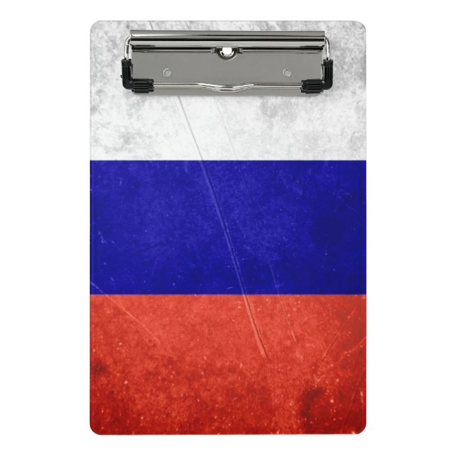 Grunge Russian Flag Mini Clipboard (Front)