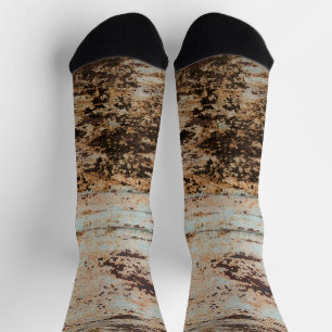 Grunge rust texture socks