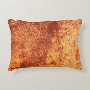 Grunge rusted metal texture, rust and oxidised met decorative cushion
