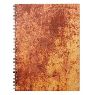 Grunge rusted metal texture, rust and oxidised met notebook