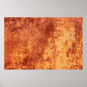Grunge rusted metal texture, rust and oxidised met poster