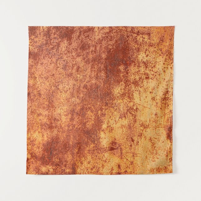 Grunge rusted metal texture, rust and oxidised met tapestry (Front)