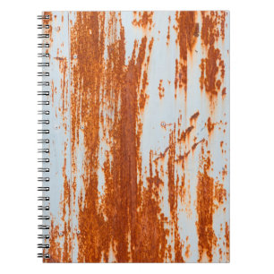 grunge rusty steel wall background and texture notebook