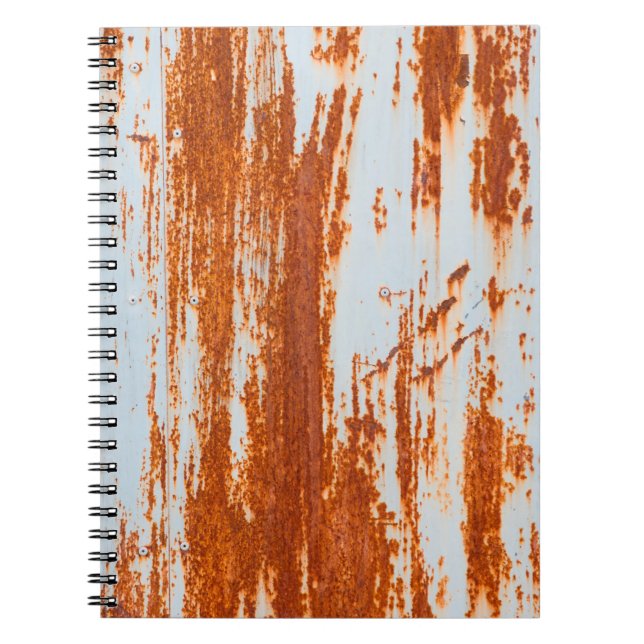 grunge rusty steel wall background and texture notebook (Front)