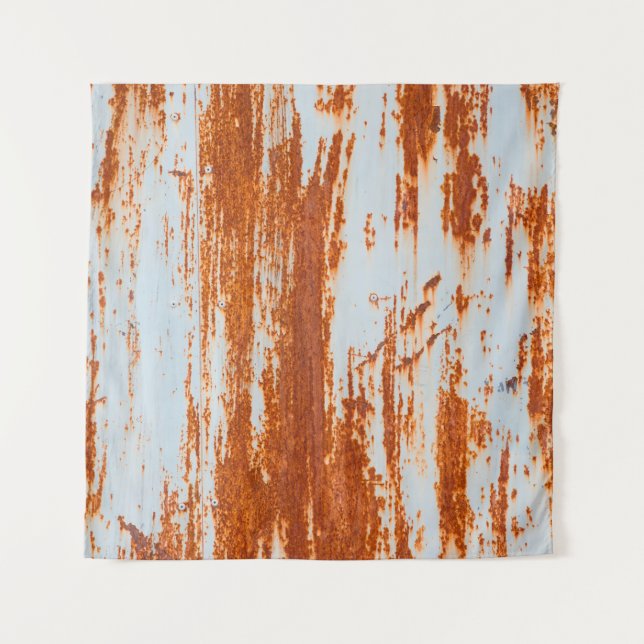 grunge rusty steel wall background and texture tapestry (Front)