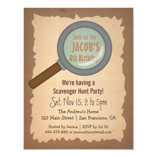 Scavenger Hunt Invitations | Zazzle NZ