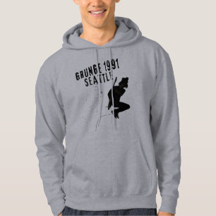 Grunge Seattle 1991 Music Scene Love Seattle Vinta Hoodie